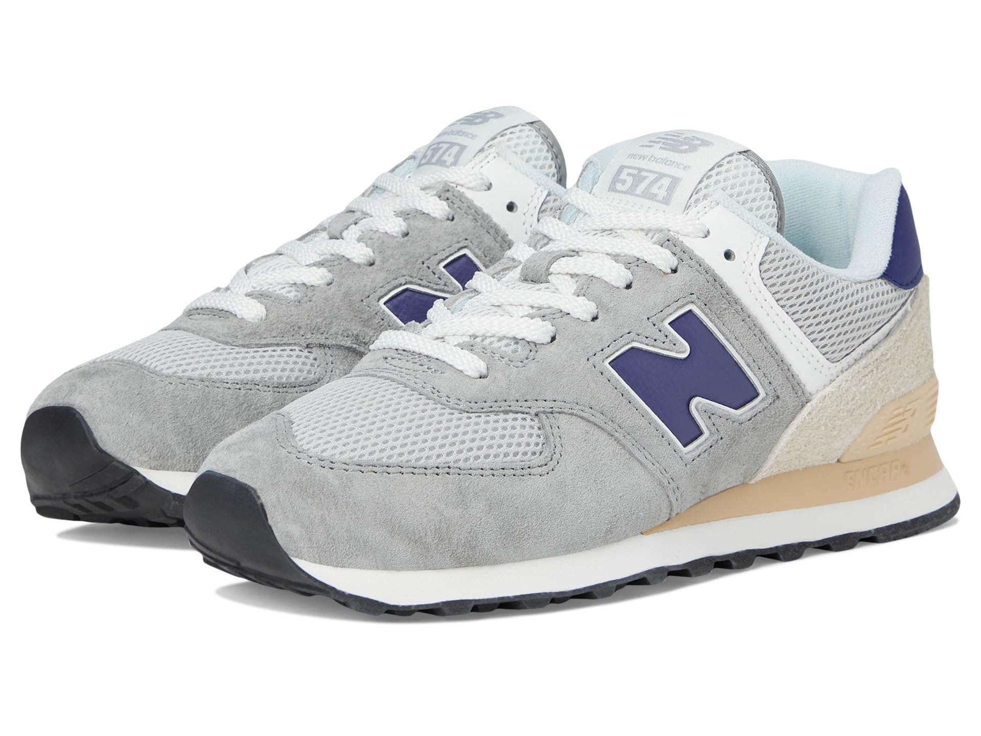 New Balance Unisex-Adult 574 V2 Unisex Sneaker, Slate Grey/Rain Cloud, Men 12 M/Women 13.5 W Image