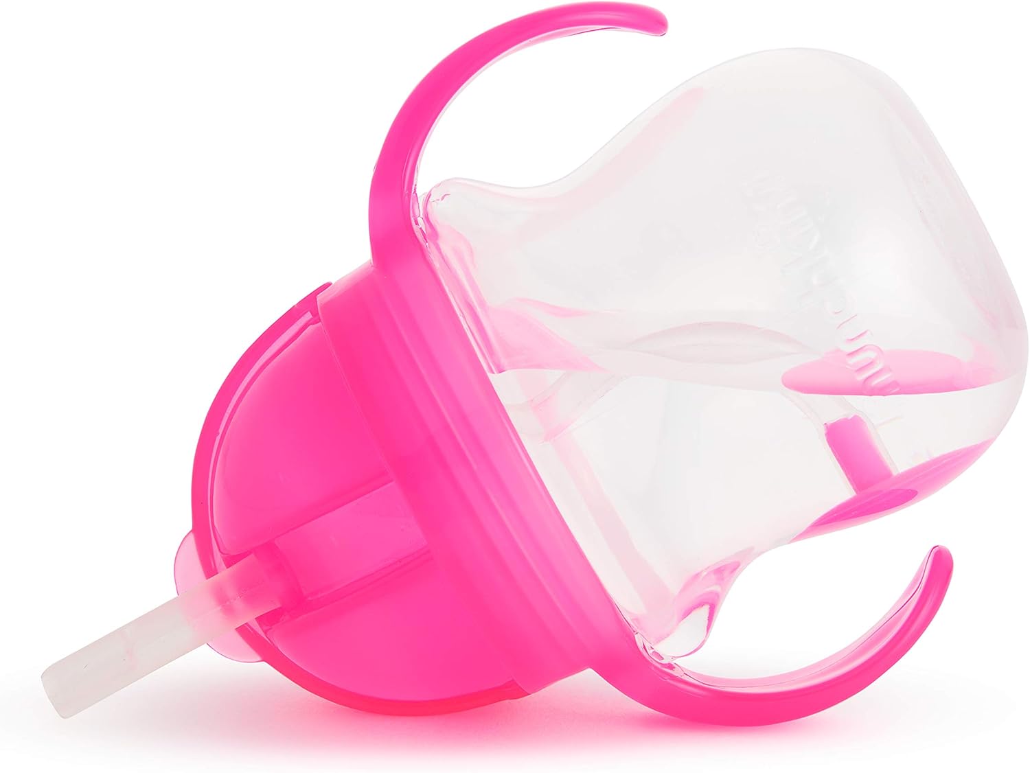 Munchkin Be Happy Toddler Dining Set Includes Suction Plate Straw Cup and Utensil Set, Pink, 4 Count (Pack of 1) - Image 5