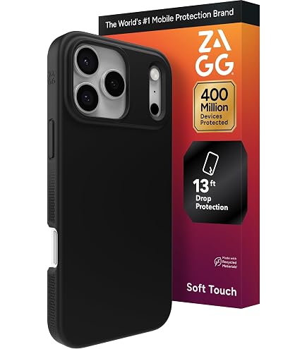 Amazon.com: ZAGG Luxe Phone Snap Case for iPhone 17 Pro Max, Black