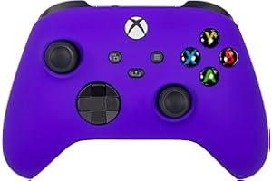 CRAZY CONTROLLERZ Xbox One Series X S Custom Soft Touch Controller - Soft Touch Feel, Added Grip, Vibrant Purple Color - Compatible with Xbox One, Series X, Series S