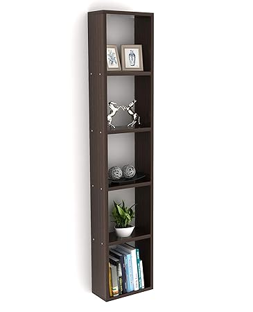 Bluewud Walten Wall Mount Book Shelf Rack/Display (Standard, Wenge)