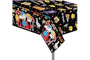 CC HOME 1Pc Party Plastic Tablecloth 54 x 87 Inch Long Table Cover, I'll be There Party Tablecover for Family Bestie Kids Baby Shower Birthday Dinner Picnic Kitchen Event Use