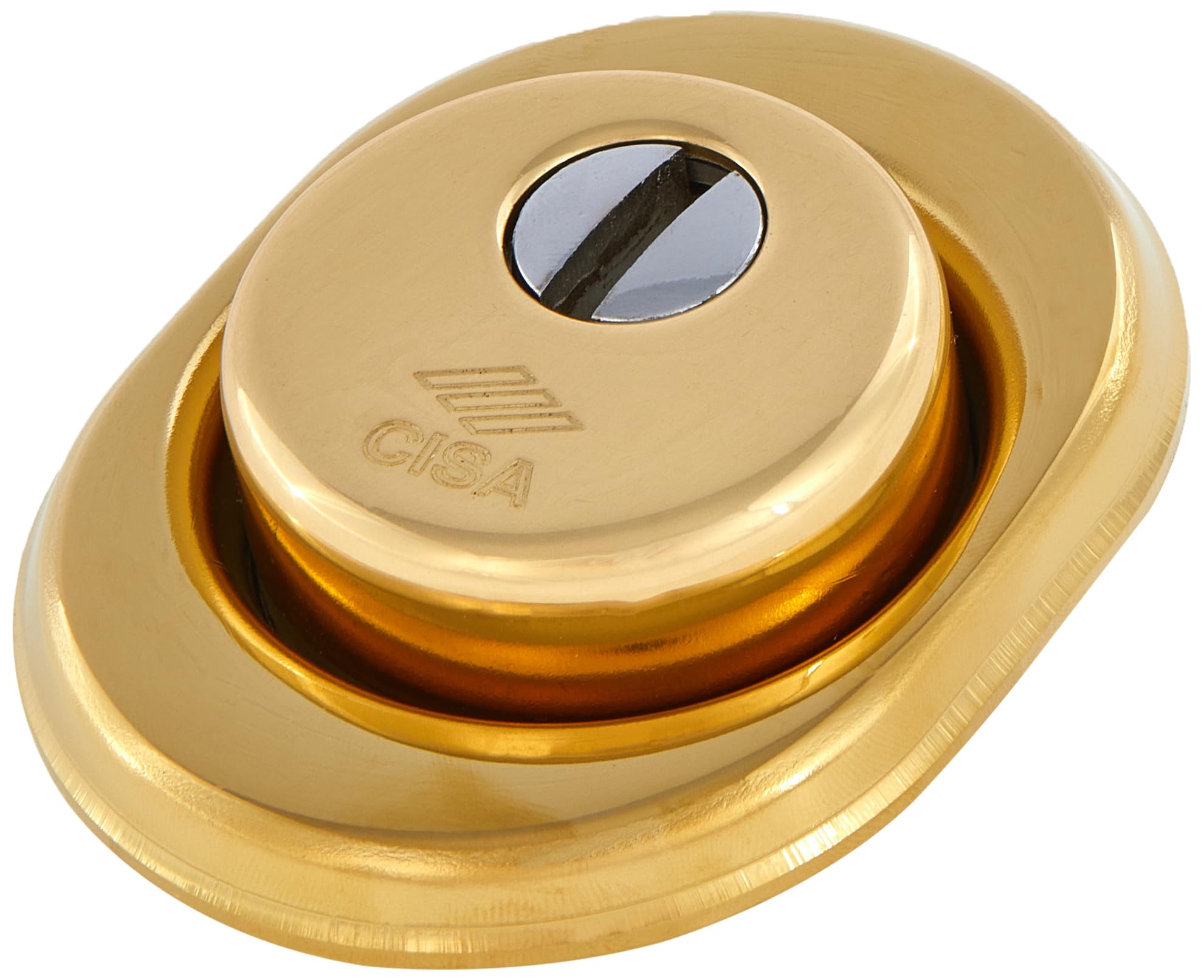 Cisa 106490500 European Cylinder Protector with Tear Proof Tray Color Brass
