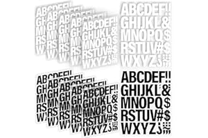 LUCOMB 10 Sheets 440 Pieces Iron on Letters, 2 Inch Iron on Vinyl Letters, Heat Transfer Letters with A-Z PU Alphabets Sticker for Fabric, Clothing T-Shirt Printing DIY Craft