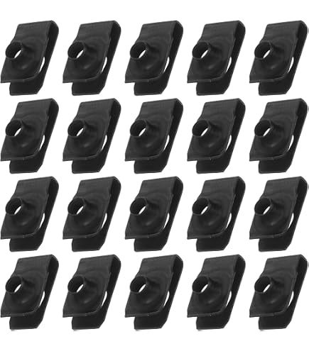 EATAKWARD 40-Pack M6 1/4" Stainless Steel U-Nuts – Rustproof U-Clip Nuts For Auto, Appliance & Repair Work