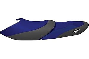 BlackTip Jetsports Seat Cover Compatible with Yamaha WaveRunner 2001-2005 XLT 1200/2002-2004 XLT 800 (Deep Blue/Dark Gray)