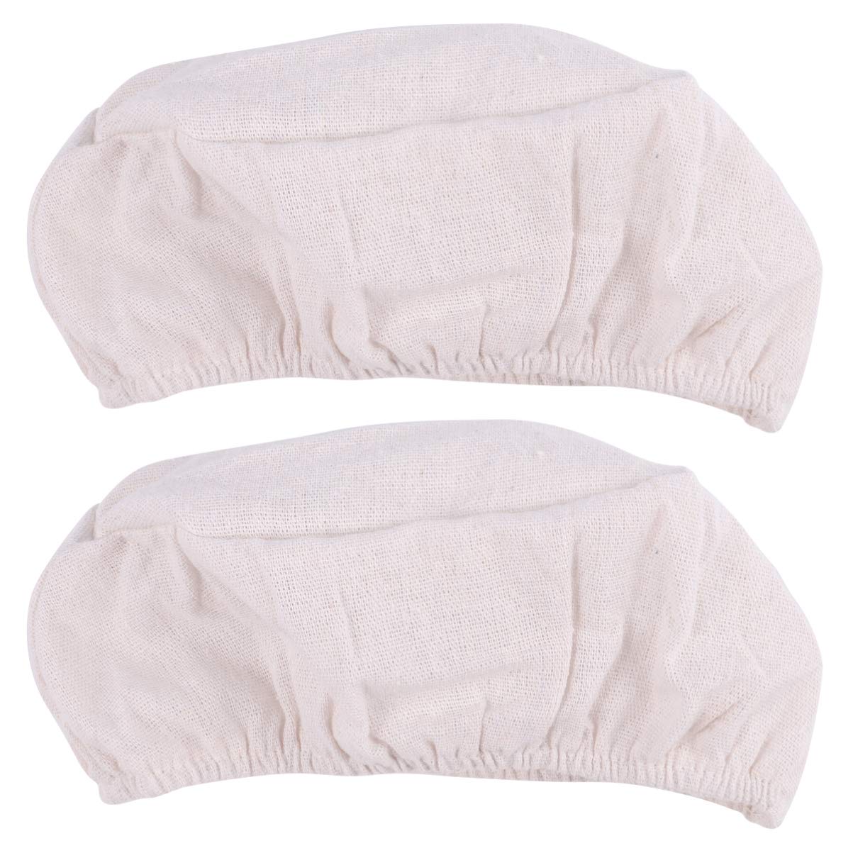 Cabilock 2pcs Proofing Basket Liners Sourdough Bakery Basket Towel Fermentation Mat Cheesecloth Cotton for Cooking Strainer Kitchen Baking Tools Oval Shape -25x15x8cm