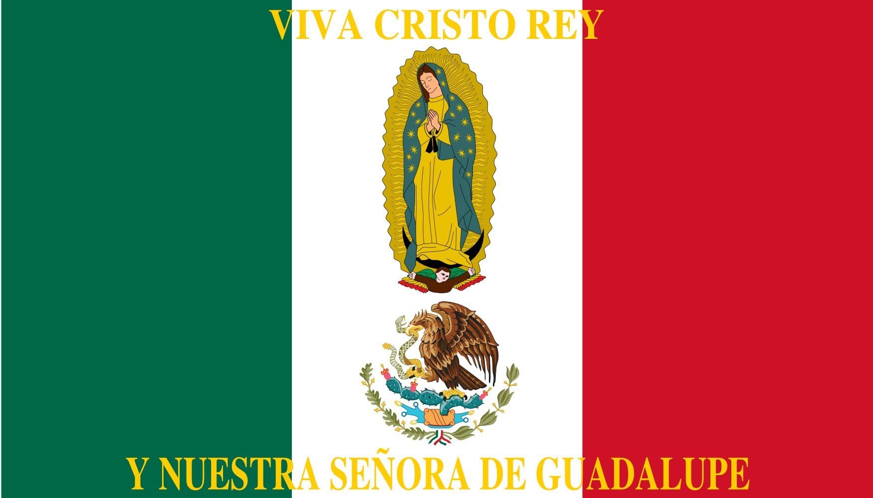 Such as this one were used by the Cristeros when resisting the secular government forces in the Cristero War Flag | landscape flag | 0.06m² | 0.65sqft | 20x30cm | 8x12in for Car Flag Poles