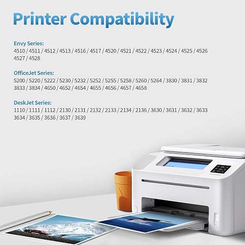 2pcs Refilled Ink For Hp 63XL DESKJET 3632 Officejet 4652 4655 ENVY 4522 Printer