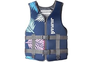 huraty Adult Kayaking Vest with Leg Straps, High Buoyancy Swim Vest Jacket for Boating Fishing Surfing, Neoprene Youth Swim Jacket