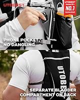 UTOBEST Running Backpack 5L Hydration Vest Lightweight Black 44x20cm view 5
