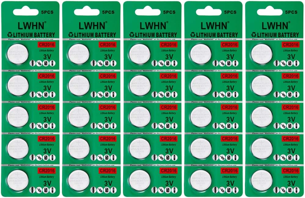 LWHN CR2016 Battery 3V Lithium CR 2016(25pcs)