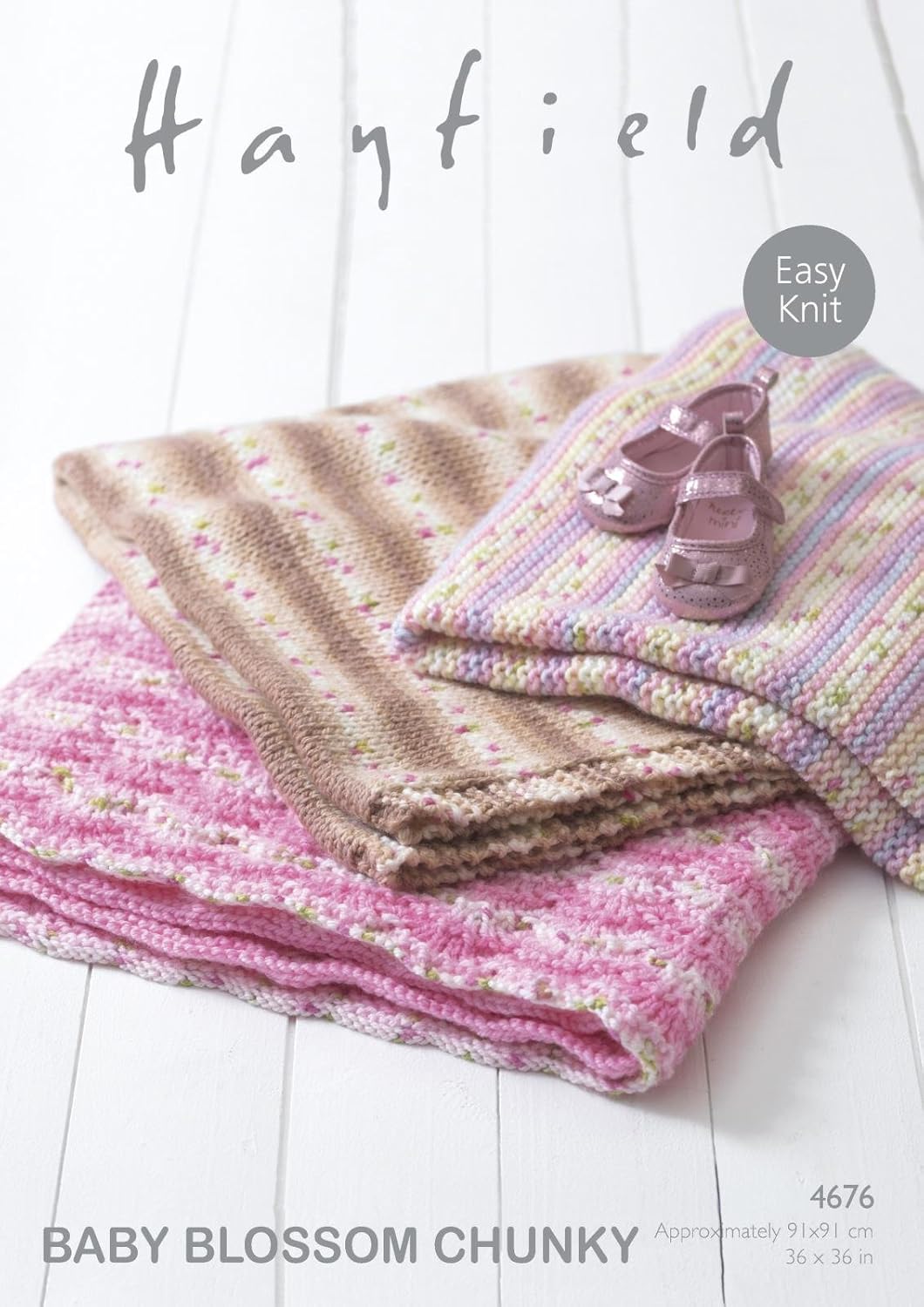 Sirdar Hayfield 4676 Knitting Pattern Easy Knit Baby Blankets in