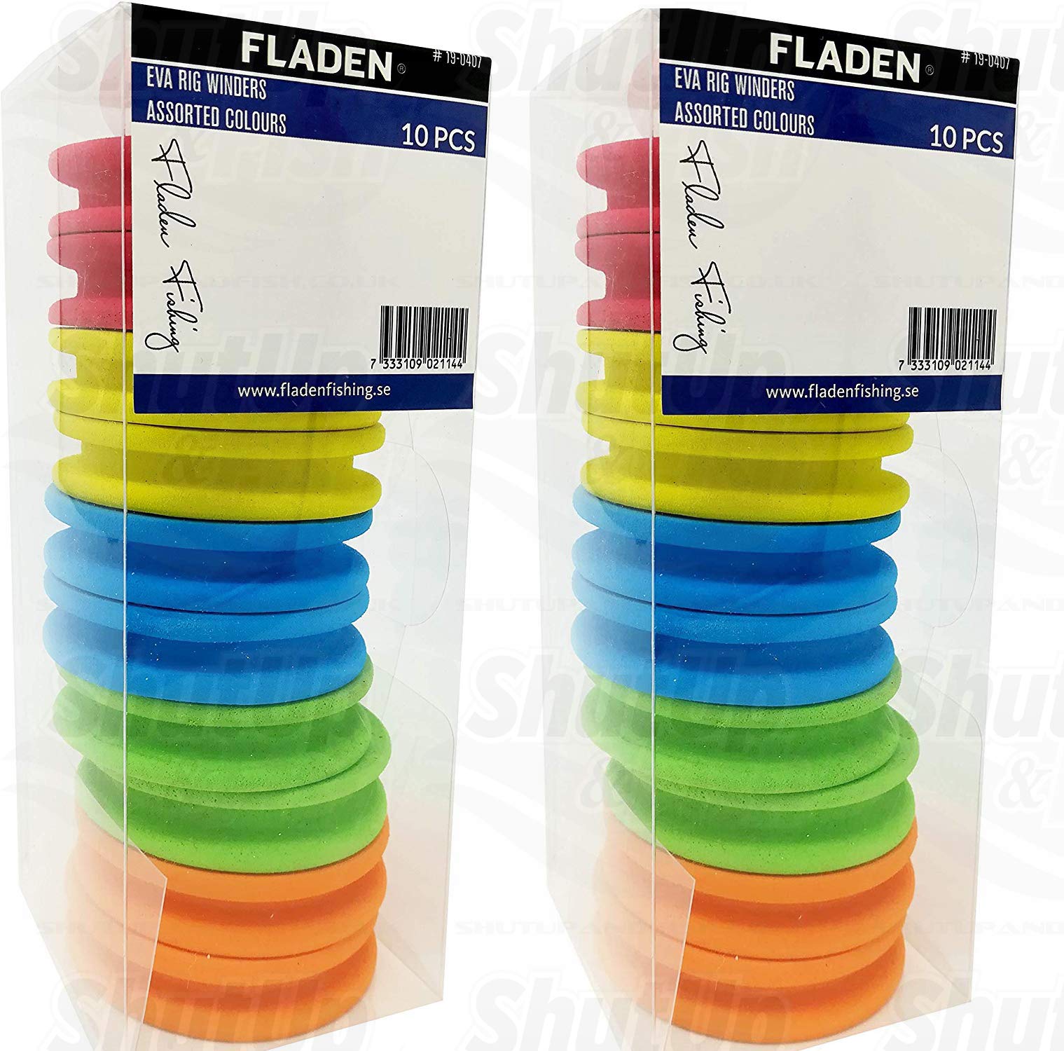 FLADEN Bulk Buy 20 Sea Fishing Rig Winders Assorted Colours to Keep Your Sea and Coarse Fishing Rigs Organised and Tangle Free