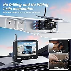 Magnetic Solar Wireless Backup Camera for Truck, 5
