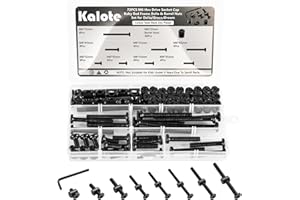 KALOTE 72PCS Crib Screws Hardware Replacement Kit, Baby Bed Frame Bolts & Barrel Nuts Set for Delta/Graco/Dream, Hex Drive Socket Cap Screws Barrel Nuts Set (M6*12mm/15mm/25mm/35mm/45mm/55mm/65mm/75mm)