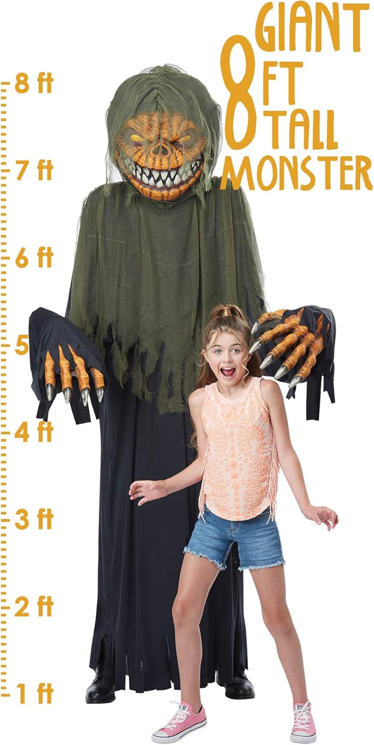 California Costumes Towering Terror Pumpkin - Adult Costume Adult Costume, -black/Green, One Size: Clothing