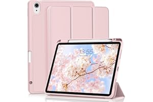 KenKe Case for iPad Air 11 Inch M3/M2 (2025, 2024), iPad Air 5th/4th Generation (2022/2020 10.9-Inch) with Pencil Holder, Sli
