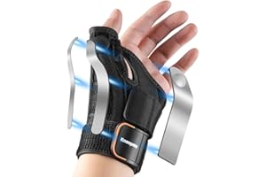 Kneopms Thumb Brace with Splints for Palm & Wrist Stabilizer,Pain Relief for Carpal Tunnel,Arthritis,Sprain,Tendonitis,Left & Right Hand,Adjustable,Breathable (LEFT)