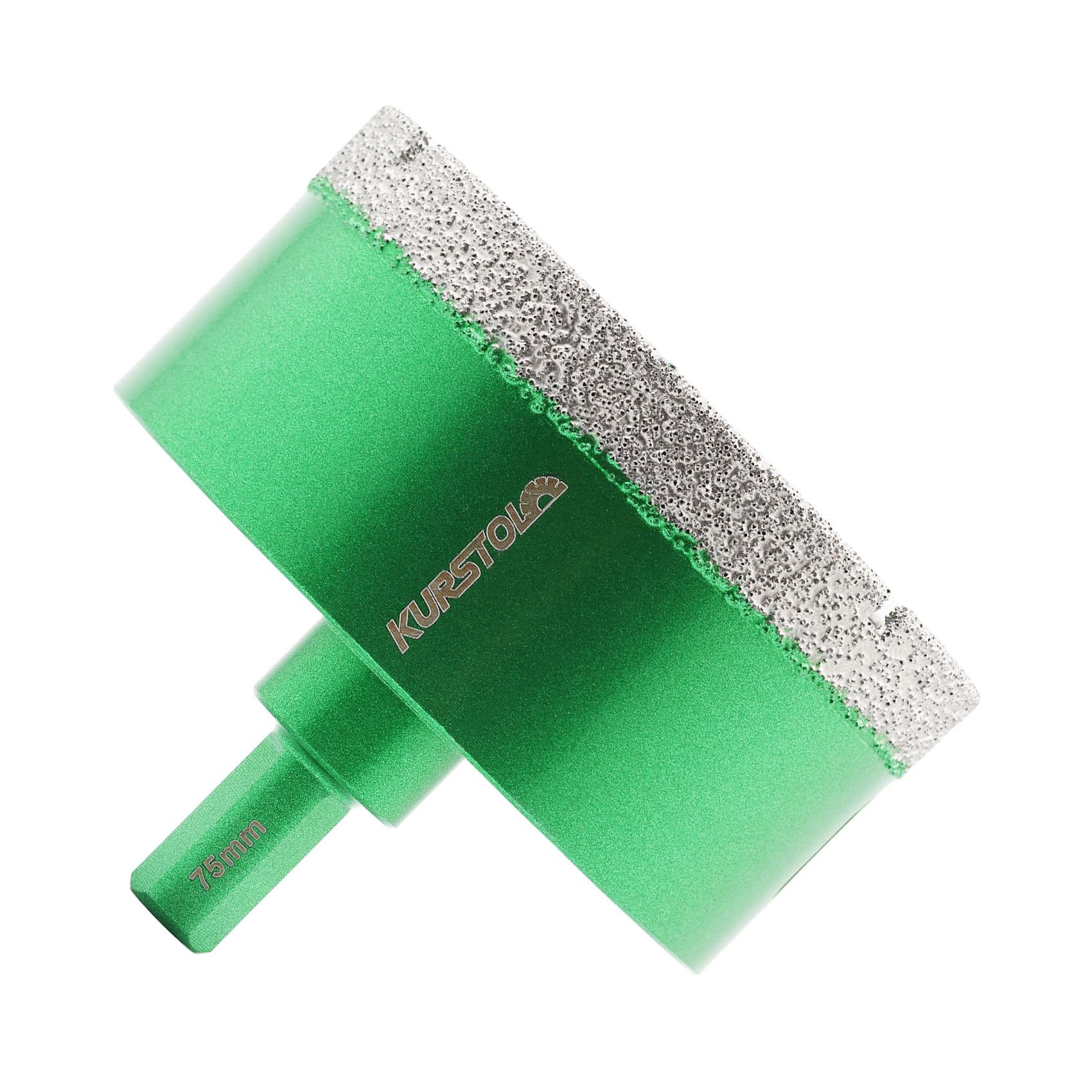 Porcelain Tile Diamond Drill Bits - 3"(75mm) Dry Diamond Hole Saw Triangle Shank for Ceramic Marble Granite Stone,Diamond Core Drill Bit Kit Fixed on Drills — image 1