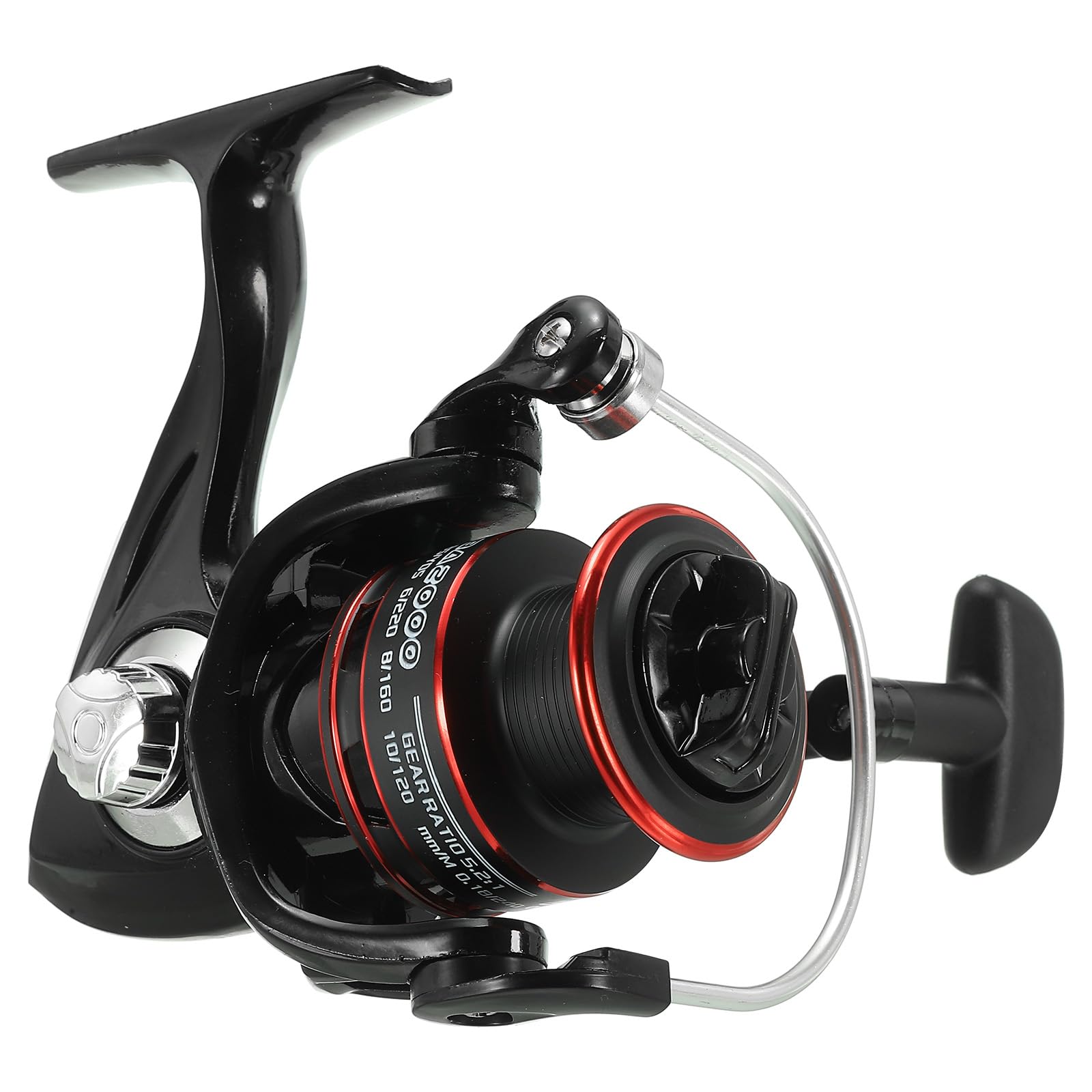 PATIKIL Fishing Spinning Reel, BA2000 Fishing Reel 5.2:1 Gear Ratio 17.6Lbs Max Drag Ultralight Saltwater Reel Left/Right Interchangeable Handle for Freshwater Saltwater Ice Fishing
