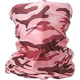 HARFINGTON Summer Cooling Neck Gaiter Sun Protection Face Mask Fishing Neck Gaiter Unisex Sunscreen Breathable Bandana for Fishing Outdoor Sports, Camo Brown