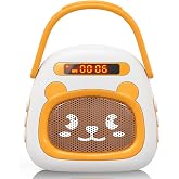 FUTESI Portable Kids Music Player for Toddlers, Preloaded Stories Music Lullabies &amp; White Noise, Mini Toddler MP3 Player with Bluetooth Speaker, Travel Sound Machine for Baby Kids with Strap &amp; Ring