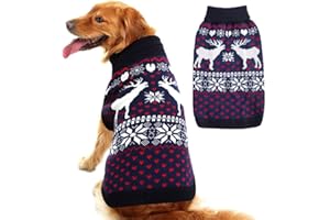 SCENEREAL Dog Sweater for Medium Size Dog Girls Boys, Turtleneck Pullover Winter Dog Clothes, Christmas Dog Outfits, Pet Sweatshirt Apparel Knitwear,Frenchie, Beagle, Boston Terrier M
