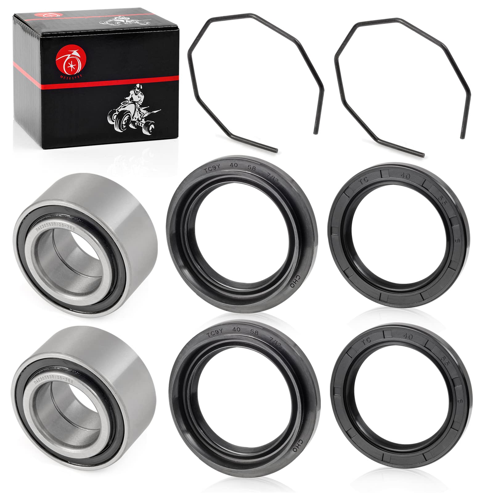 Photo 1 of 2 Set Front Rear Wheel Bearing Seal Compatible with Arctic Cat 250 300 375 400 500 1998-2004 0423-034 0402-275 0402-089 0402-069