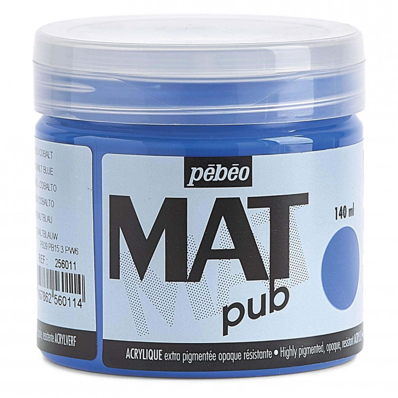 Pebeo 256011 Mat Pub, Cobalt Blue, 140ml