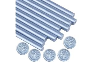 Gray Blue Wax Sealing Sticks, ONWINPOR 10pcs Glue Gun Wax Seal Sticks for Wax Seal Stamp, Melting Wax Seal Sticks for 0.43'' 