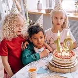 Polly Online Gold Glitter 3D Number Candles Set Birthday Cake Topper view 5