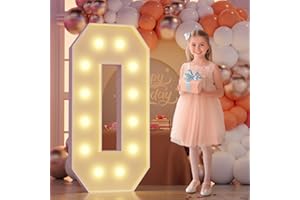Rielmox Marquee Letters 4 Feet Tall, 4FT Marquee Light Up Letters O, Large Marquee Letter for Party Decoration, Birthday Marry Me Wedding Baby Shower Graduation Decor, Assembly Needed