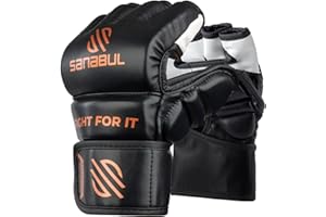 Sanabul Essential 4oz MMA Gloves for Men & Women, Professional Fighting Boxing Muay Thai Kickboxing Gloves for Sparring Grappling and Training