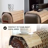 Besto Sofa Arm Tray Foldable Wood Tray Brown 37.5x25 cm Non Slip Backing view 6