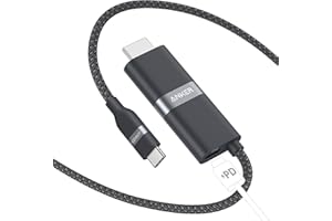 Anker Nano USB C to HDMI Cable Adapter with 140W PD Fast Charging Port, 4K@60Hz,Sustainable with Advanced Shielding, Thunderbolt 5/4/3 Compatible, for MacBook, iPhone, HD TV (6FT,Black)