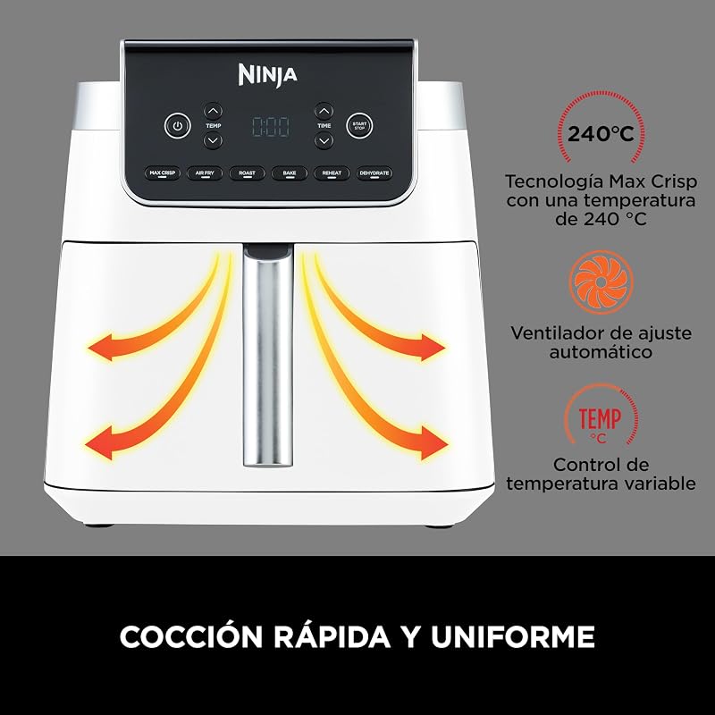 Air Fryer MAX PRO, 6,2L, sans huile, grand tiroir, rôtir, Blanc