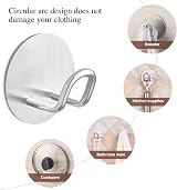 JS Adhesive Hooks Stainless Steel Wall Hangers 4 Pack 1kg-2kg Load view 3