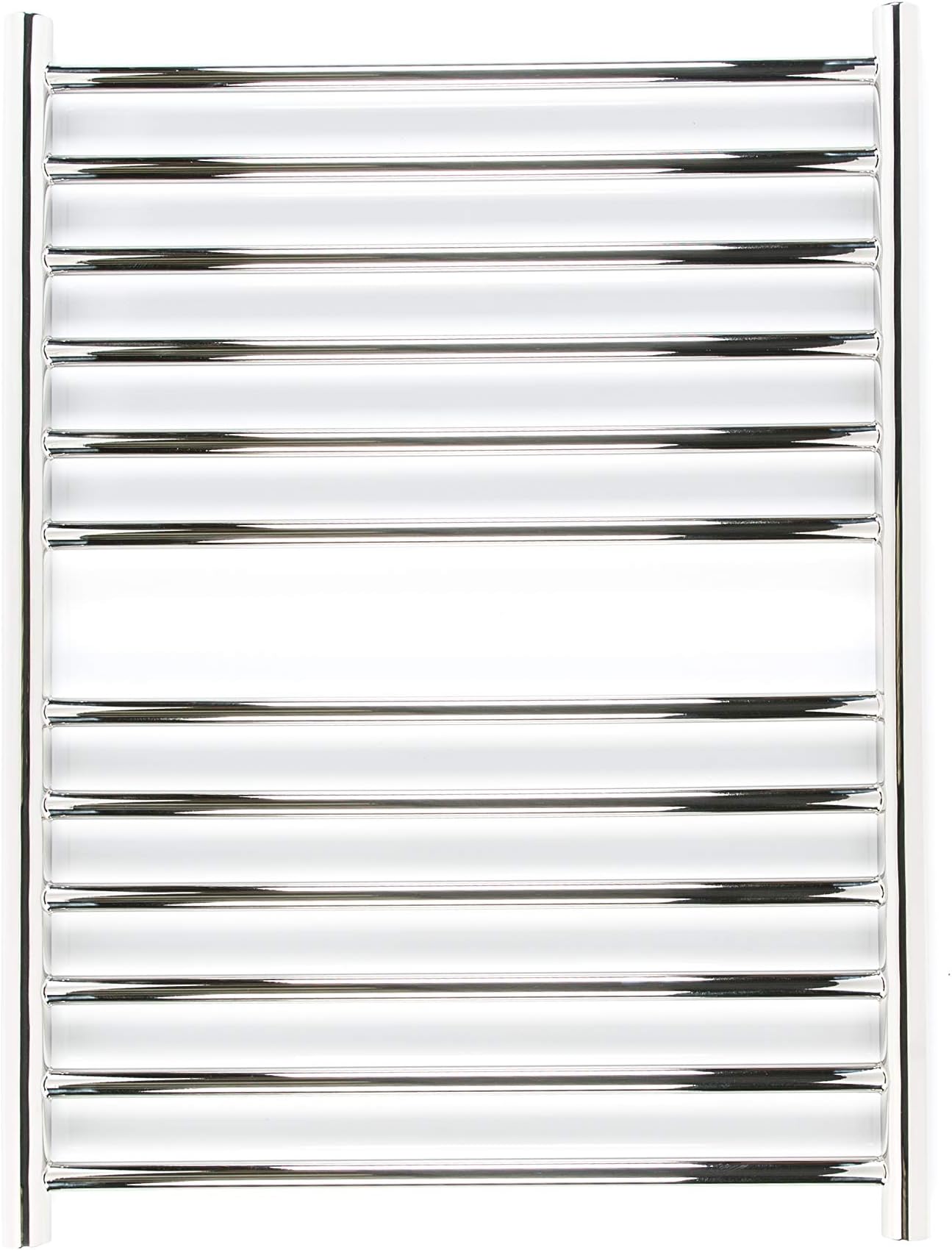 Rhinorails 800mm x 600mm Magnus (Flat) Stainless Steel Heated Towel Rail | Designer Bathroom Radiator