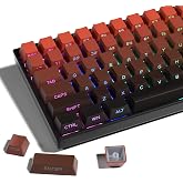 XVX Side Print Gradient Red Keycaps, Double Shot PBT Keycaps 60 65 75 100 Percent, Shine Through Custom Key caps Set 136 Keys, OEM Profile for Cherry Gateron MX Switches