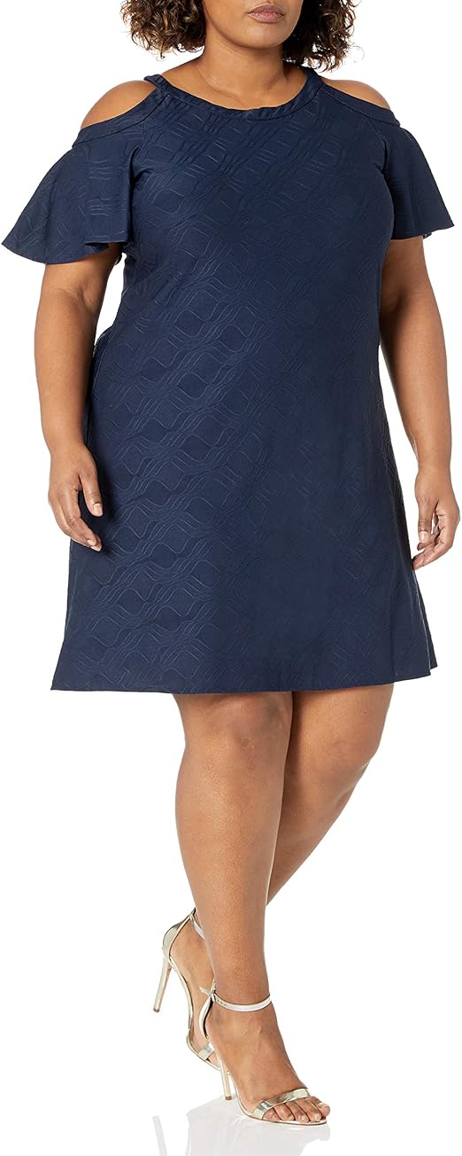 navy shift dress plus size