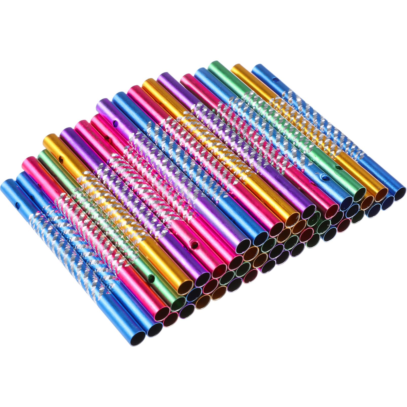 100pcs Wind Chime Tubes Parts Aluminum Wind Chime for Crafts Diy s Kits for Adults kids Arts and Crafts Making Supplies 8CM 5 Colors