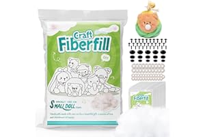 Fedmut Polyester Fiber Fill 8.8oz High Resilience Poly Filling Stuffing Premium Cotton Stuffing for Stuffed Animals, Small Dolls Crochet Handicraft, Pillow Cushion and Plush Filling -10 Pack
