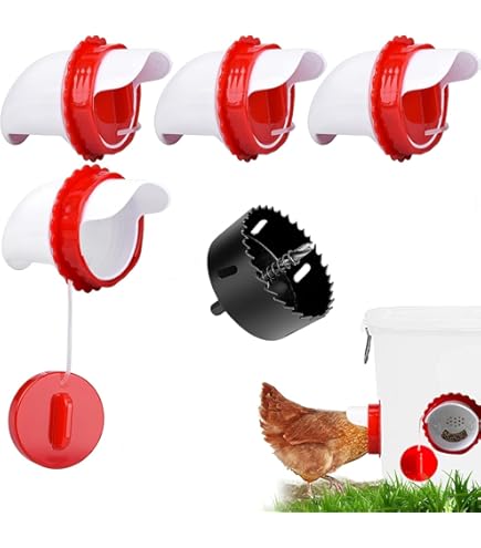 Rite Farm Products 8-Port / 6-Quart Quail & Chick Feeder – No Waste, Feed Saver (Model 6QQF)