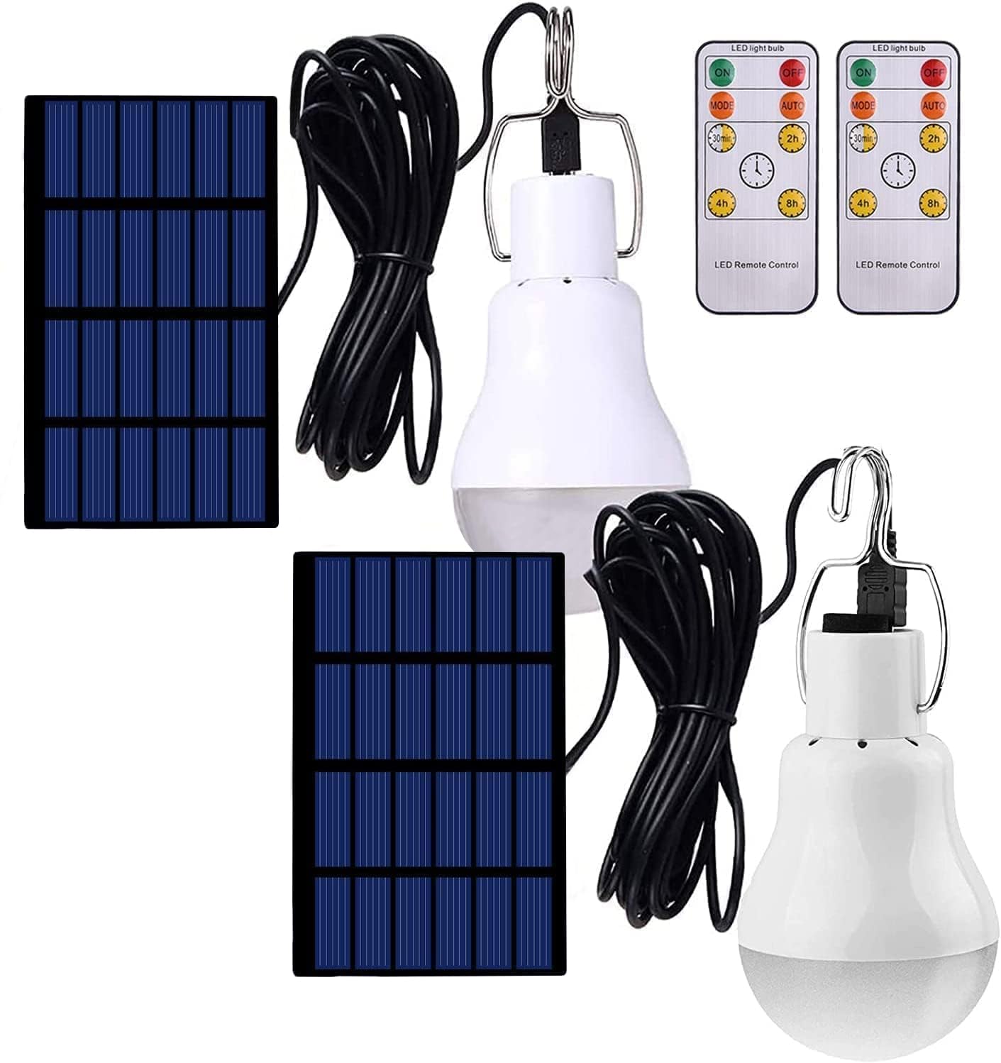 Photo 1 of Chicken Coop Light with Timer, Dusk to Dawn Rechargeable Solar Light Bulbs for Indoor Home, Outdoor Camping Lamps for Tent, LED Solar Lights for Shed Night, Emergency Power Outage, Outside
