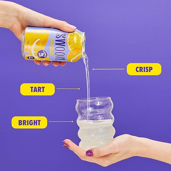 SWOON CLASSIC SUGAR FREE LEMONADE – LOW CARB, KETO & PALEO-FRIENDLY, GLUTEN-FREE VITAMIN C DRINK – MADE WITH 100% NATURAL LEMON JUICE CONCENTRATE & SWEETENED BY MONK FRUIT, 12 FL OZ (PACK OF 12)
