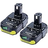 ULDERTRA 2-Pack 3.0Ah Replacement Batteries for Ryobi 18V Tools – Extended Power and Reliability