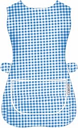 LINEN CLOSET Unisex Tabard Apron with Pockets 65/35 Poly/Cotton Black