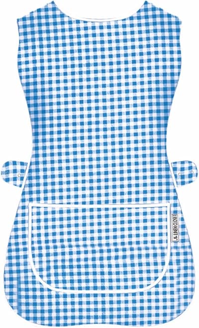 LINEN CLOSET Unisex Tabard Apron with Pockets 65/35 Poly/Cotton Black