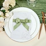 YAAVAAW 22m Sage Green Ribbon 40mm Wide Satin Gift Wrapping Wedding Car view 3